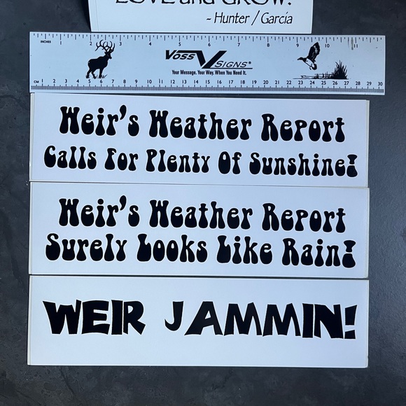 Lot of 4 Bob Weir / Grateful Dead Lyrics bumper stickers - Picture 4 of 8